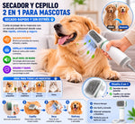 Secador y Cepillo 2 en 1 para Mascotas