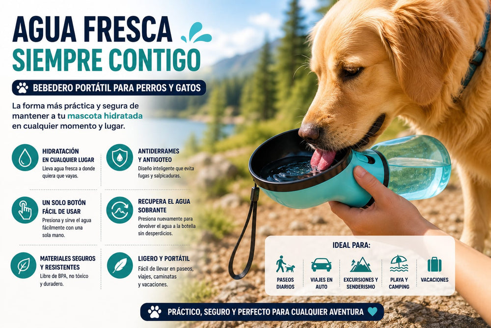 Bebedero Portátil para Mascotas