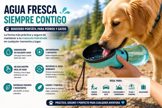 Bebedero Portátil para Mascotas