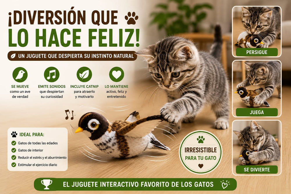 Pájaro Interactivo para Gatos