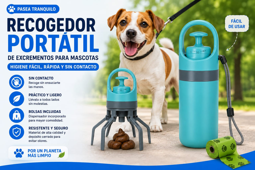 Recogedor Portátil de Excrementos para Perros